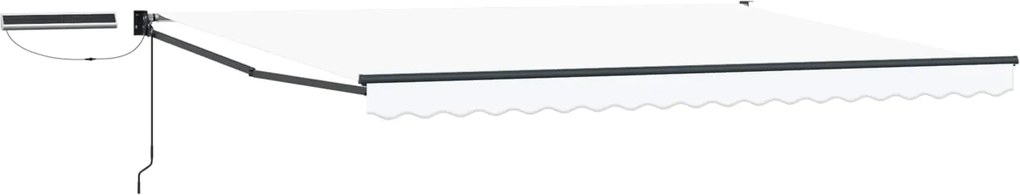vidaXL Cort electric retractabil Alb 4 × 3 m Poliester cu Acoperire PU