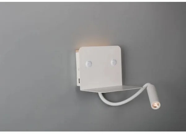 Lampă LED de perete cu raft VERA 1xLED/5W/230V + 1xLED/6W Azzardo AZ4417