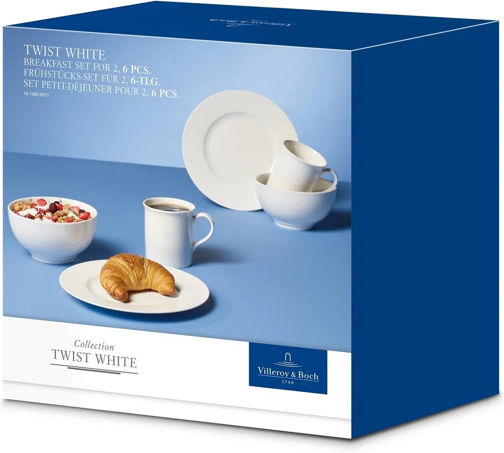 Set Villeroy &amp; Boch Twist White Breakfast 6 piese