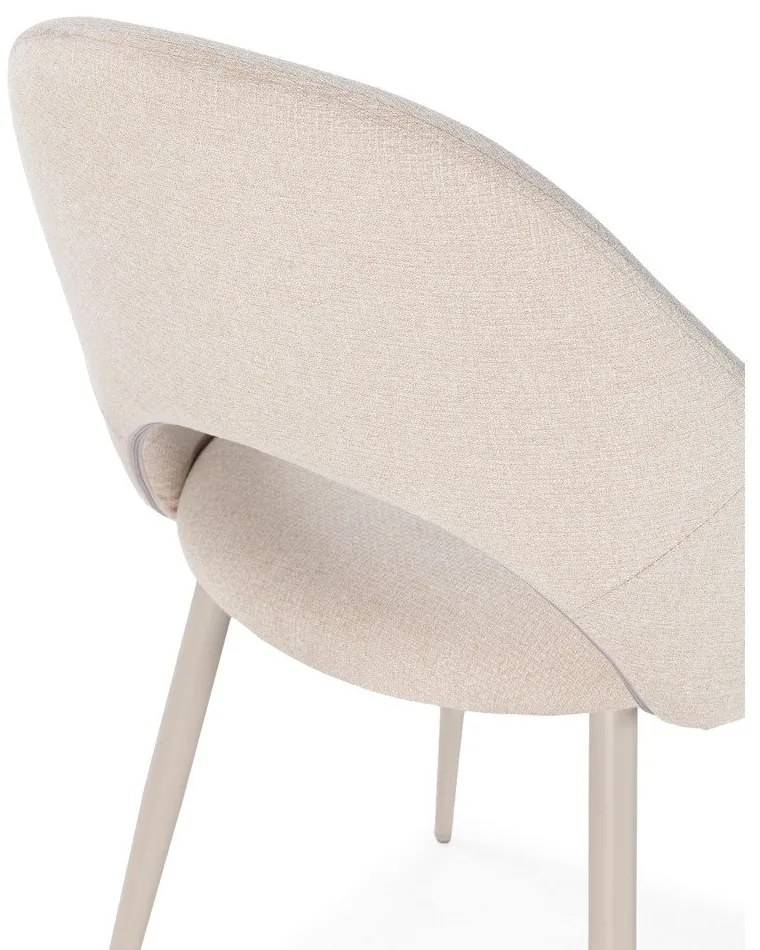 Scaune de dining bej 2 buc. tapițate Lia – Marckeric