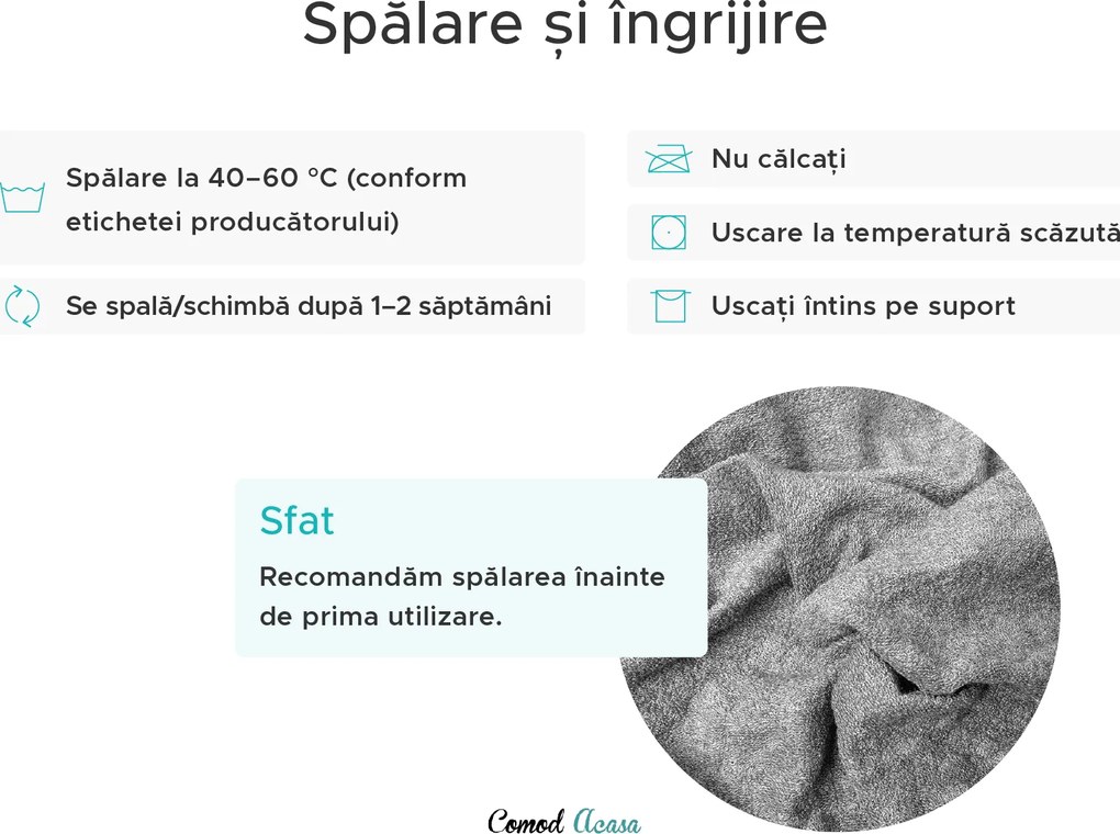 Cearsaf Frotir cu elastic 90x200 cm galben deschis