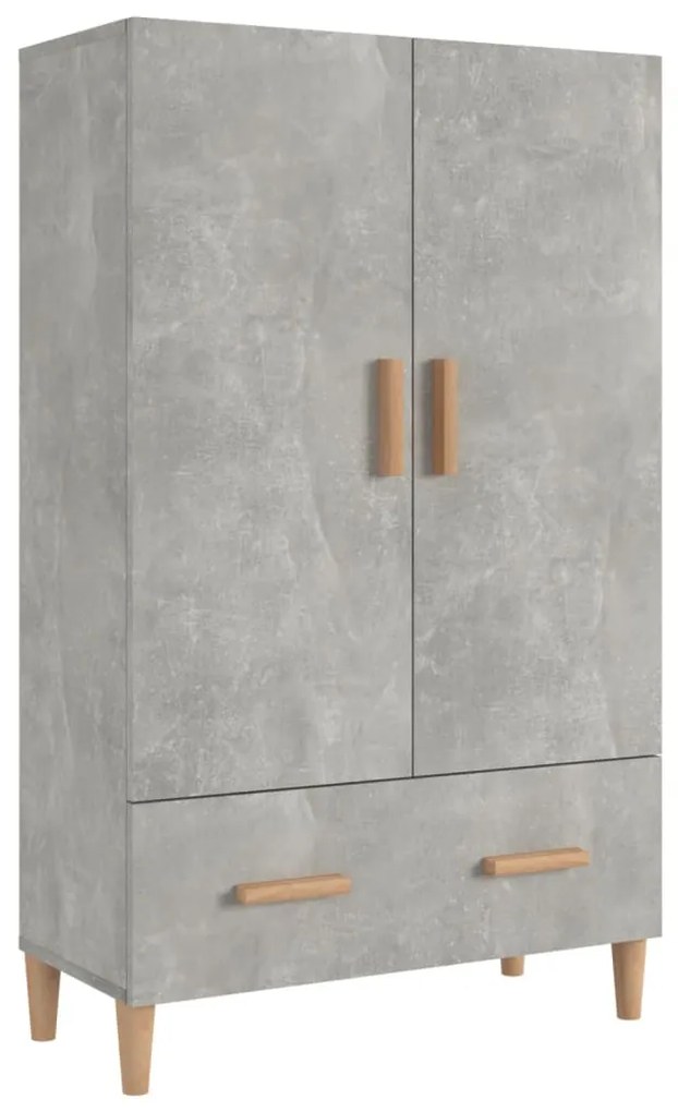 812532 vidaXL Dulap înalt, gri beton, 70x31x115 cm, lemn compozit