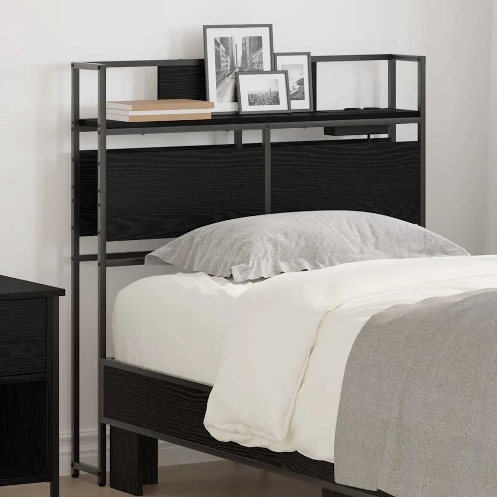 vidaXL Tăblie de depozitare Stejar negru 80 cm Lemn compozit