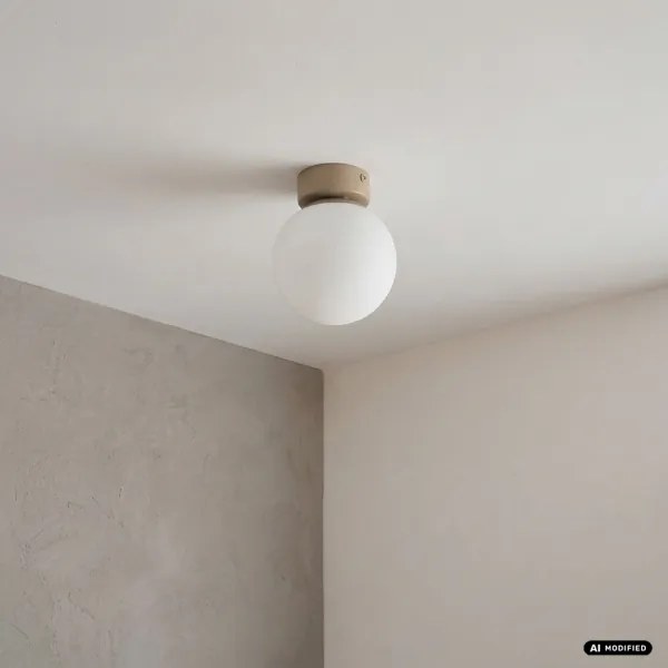 Plafonieră ELIAS 1xE14/5W/230V Ø 13 cm bej/alb