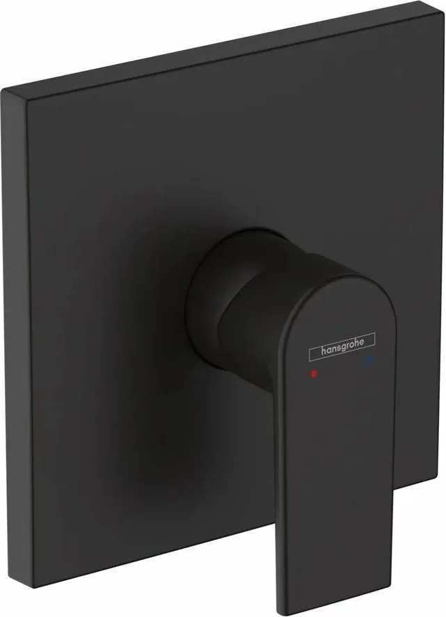 Baterie dus incastrata Hansgrohe Vernis Shape negru mat fara corp ingropat