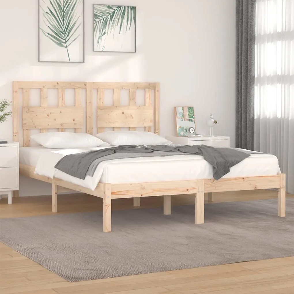 3103928 vidaXL Cadru de pat, 120x200 cm, lemn masiv de pin