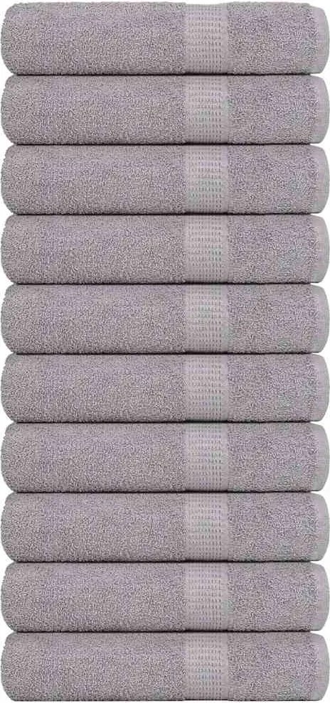vidaXL Prosoape de mâini, FROGN, 10 buc., gri, 50x100 cm, 360 g/m²