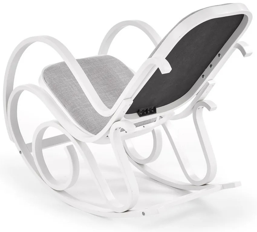 Scaun balansoar Max Plus, gri/alb