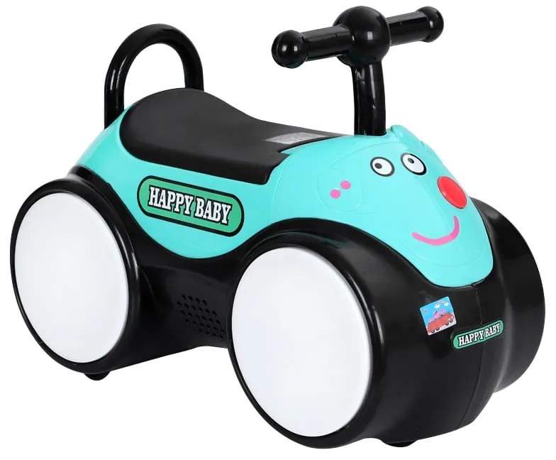 Masinuta Peppa Pig cu lumini colorate si muzica, Albastru, Stocare sub sezut