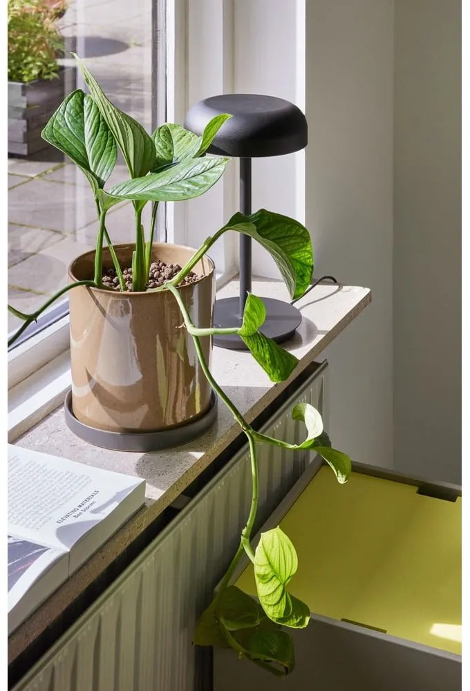 Veioză LED neagră cu intensitate reglabilă (înălțime 37 cm) Velo – Hübsch