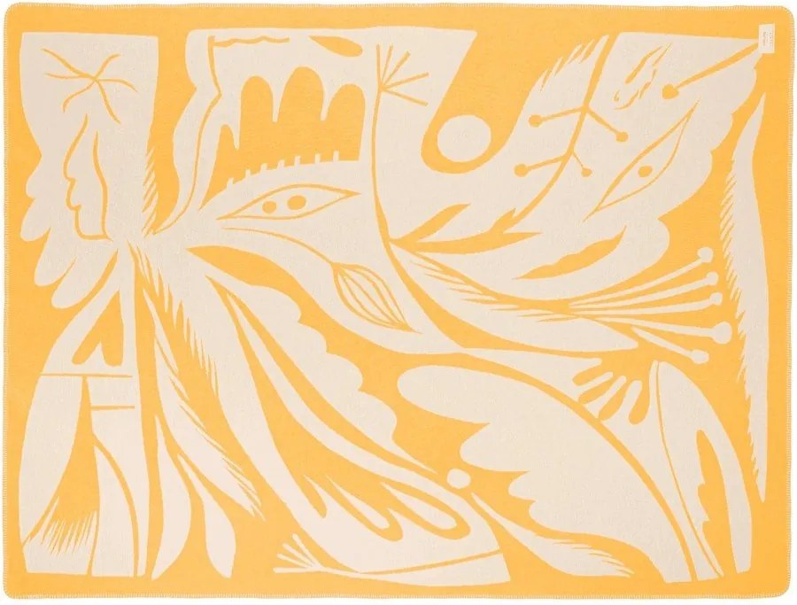 Pătură galbenă 165x200 cm Lino – noo.ma