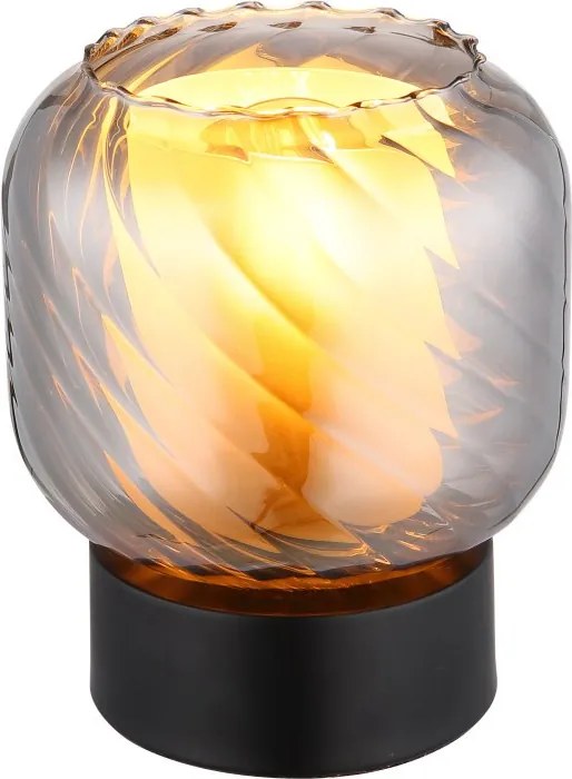 Lampa de masa sticla fumurie XIA pentru dormitor