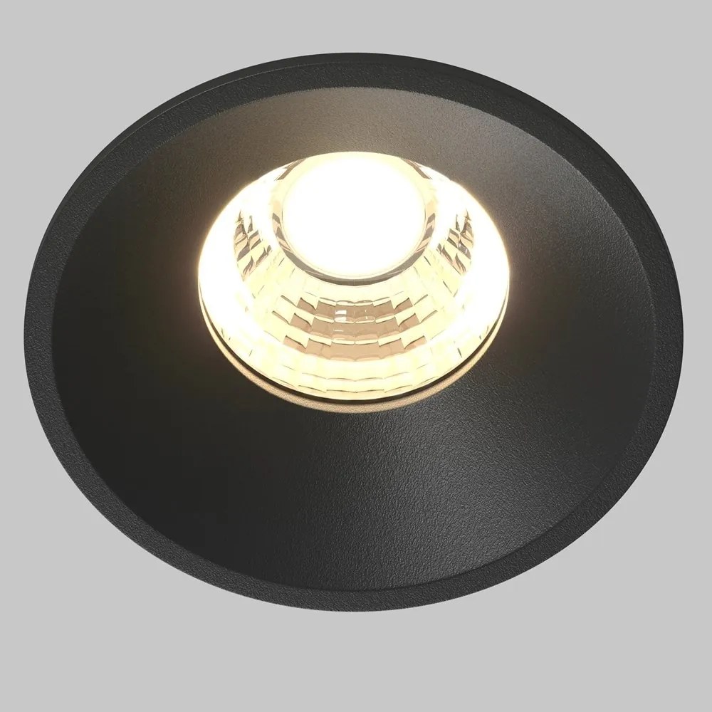 Spot LED incastrabil iluminat tehnic Round D-6cm negru