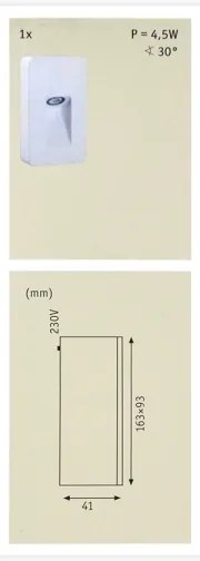 Paulmann 93809 - LED/2,4W IP44 Aplică perete exterior SPECIAL LINE 230V