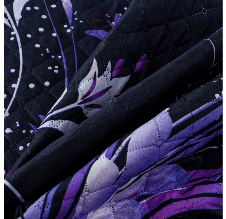 Cuvertura de pat VIOLET BUTTERFLY albastru inchis Dimensiune: 220 x 240 cm