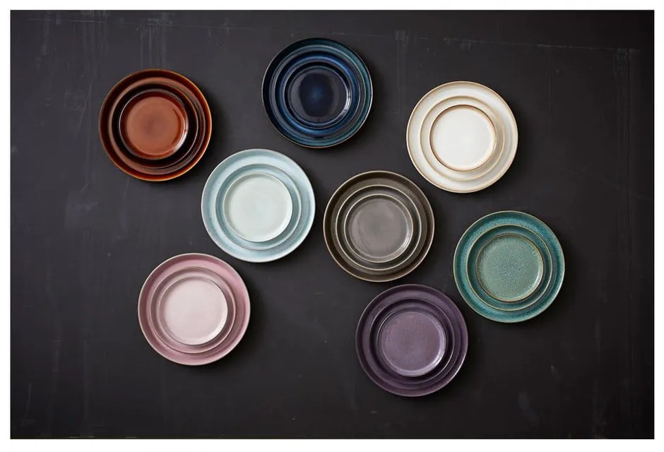 Farfurie roz/gri pentru desert din gresie ø 17 cm Gastro Grey/Light Pink – Bitz