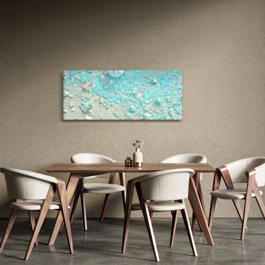 Tablou - Atmosfera de litoral în nuanțe turcoaz (120x50 cm)