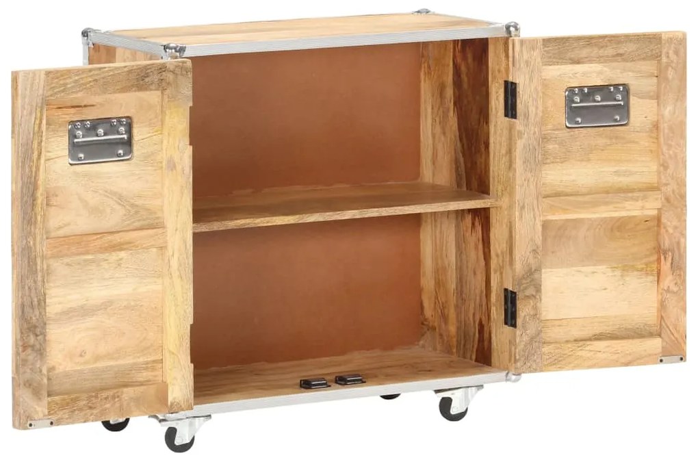 287902 vidaXL Servantă cu 2 uși, 70 x 30 x 69 cm, lemn masiv de mango