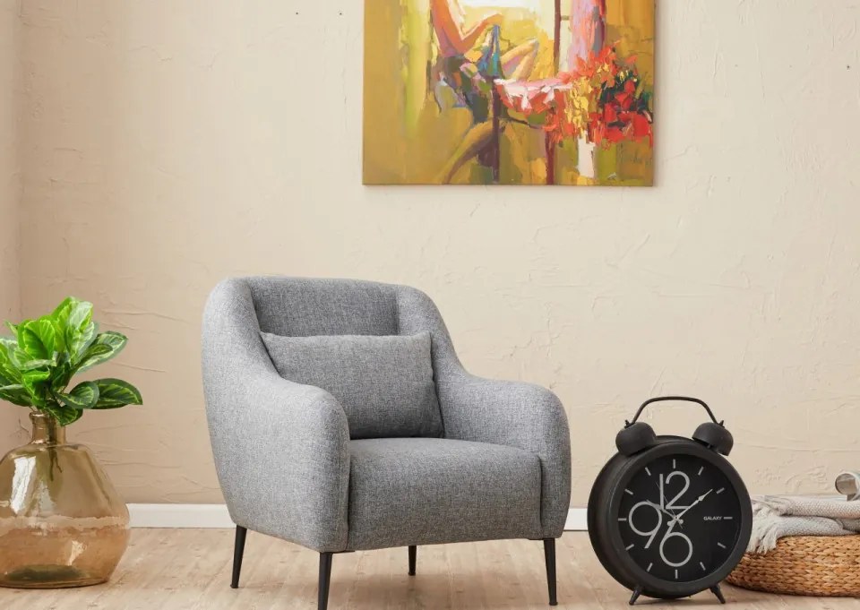Fotoliu Venus, Poliester / Linen, Gri