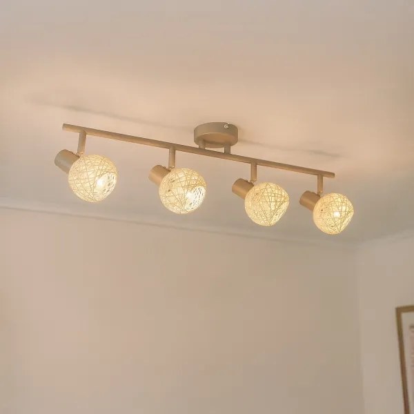 Plafonieră cu spoturi DEX 4xE14/10W/230V bej/crem