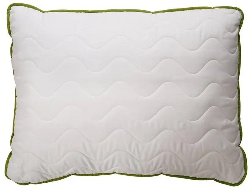 Plapuma matlasata pentru tot anul 140x200 cm cu perna BELLA ALOE VERA 70x90 cm, alba