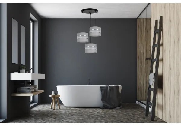 Lustră pe cablu CORAL 3xE27/60W/230V gri