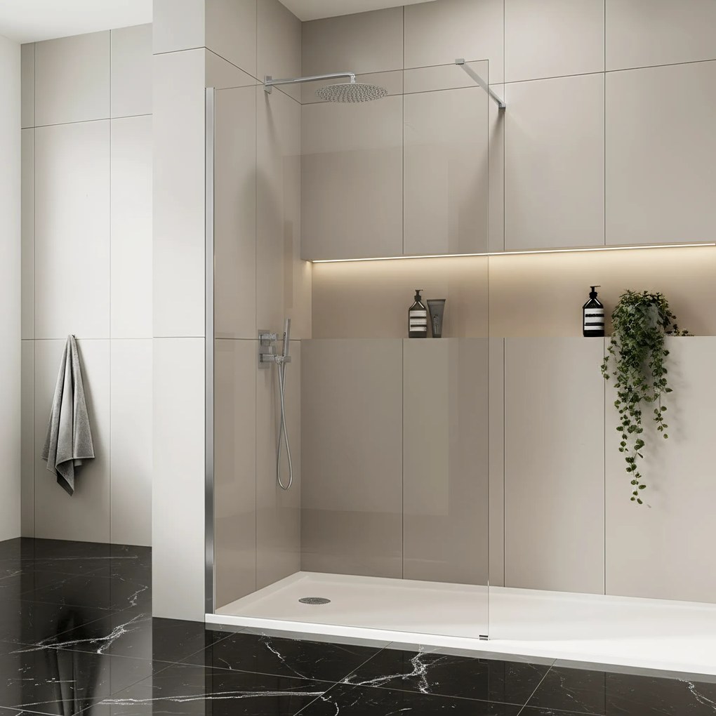 Paravan de dus Rea Flexi Transparent / Chrome 120