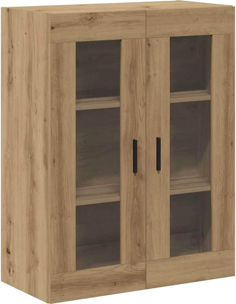 vidaXL Dulap montat pe perete, stejar artizanal, 69,5x34x90 cm