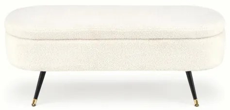 Bancă cu spațiu de depozitare AVEIRO 46x120 cm alb