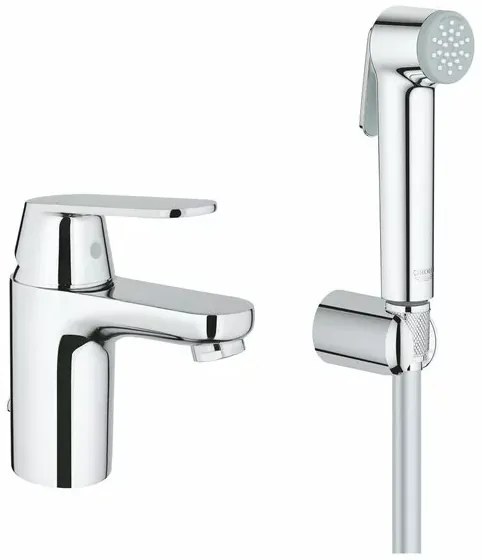 Baterie lavoar Grohe Eurosmart Cosmopolitan S cu dus igienic crom lucios
