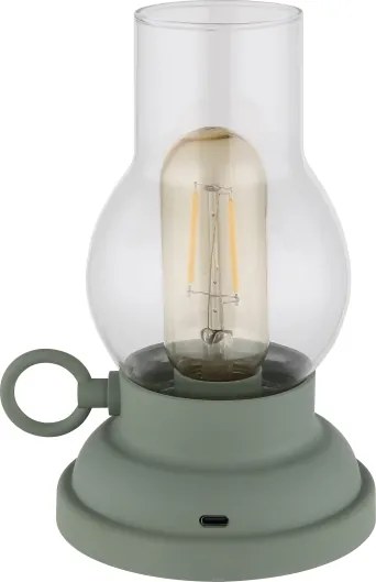 Lampă LED tactilă reîncărcabilă dimabilă de masă Globo 58016B PETRO LED/1W/3,7V 1200 mAh verde
