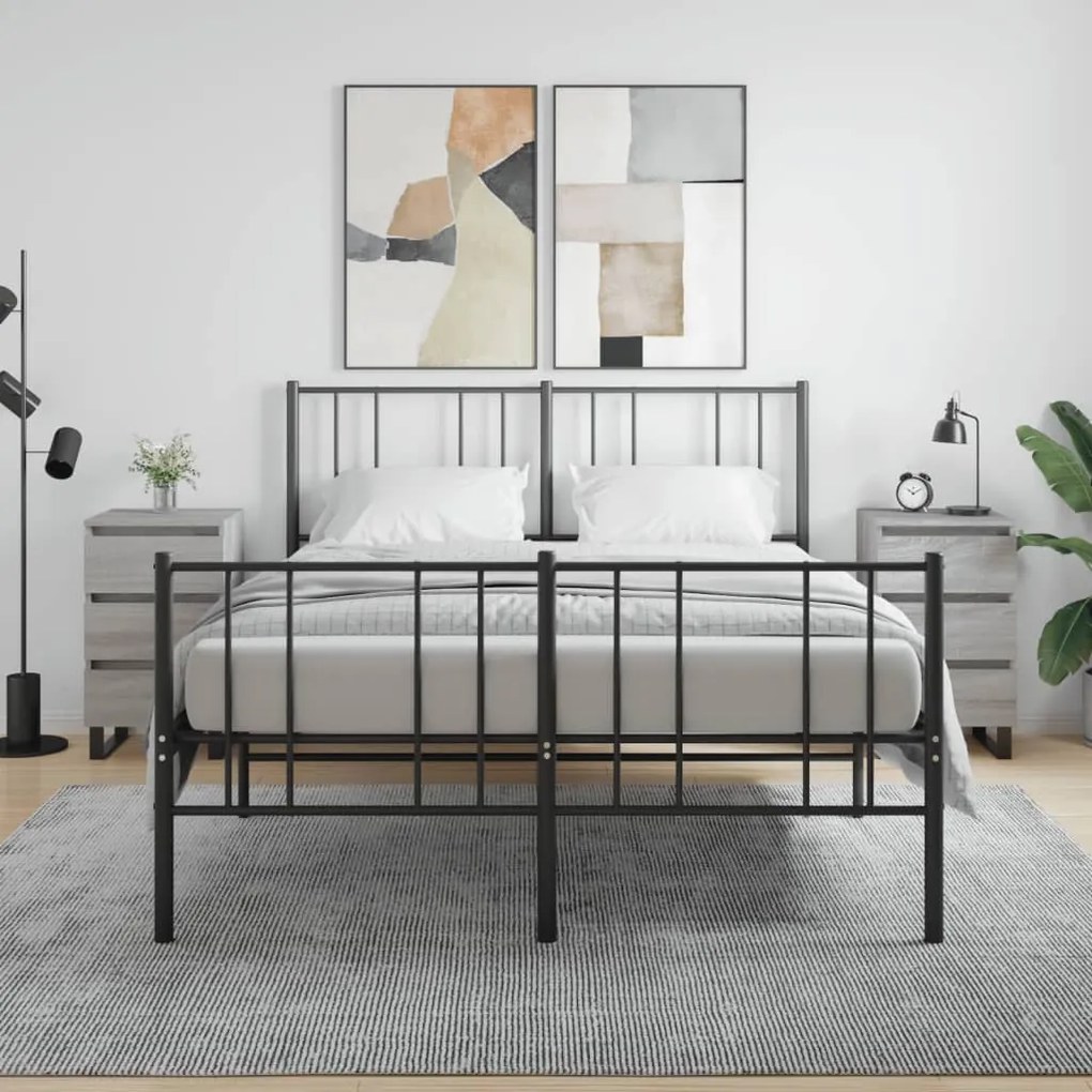 vidaXL Noptiere, 2 buc., gri sonoma, 40x35x69 cm, lemn compozit