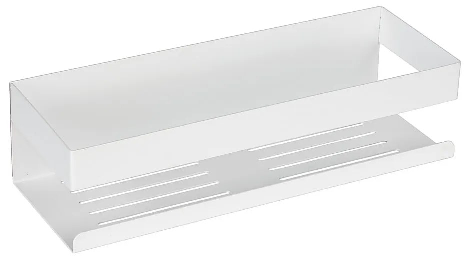 Raft pentru baie alb mat autoadeziv cu Turbo-Loc din oțel inoxidabil Genova – Wenko