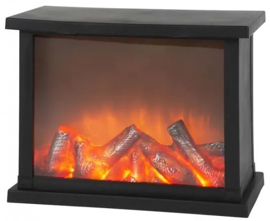 Decoratiune iarna, model semineu, LED SMD, cu temporizator, 3xAA, 27x15x25 cm