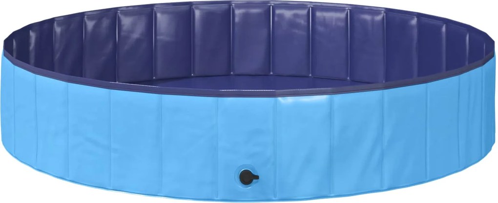 vidaXL Piscină pliabilă pentru câini albastru 160 x 160 x 30 cm PVC