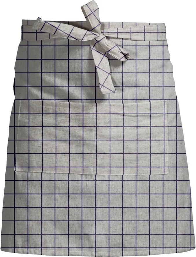 Șorț de bucătărie Linen Couture Delantal Simple Squares, gri