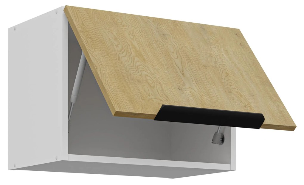 Dulap superior de bucătărie Carminia 50 GU-36 1F (stejar cremona + alb). 1128066
