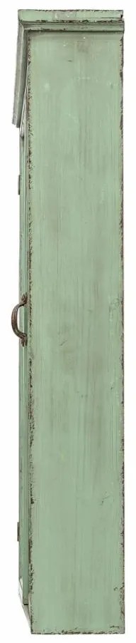Vitrina verde, din lemn cu aspect vintage, Hazem