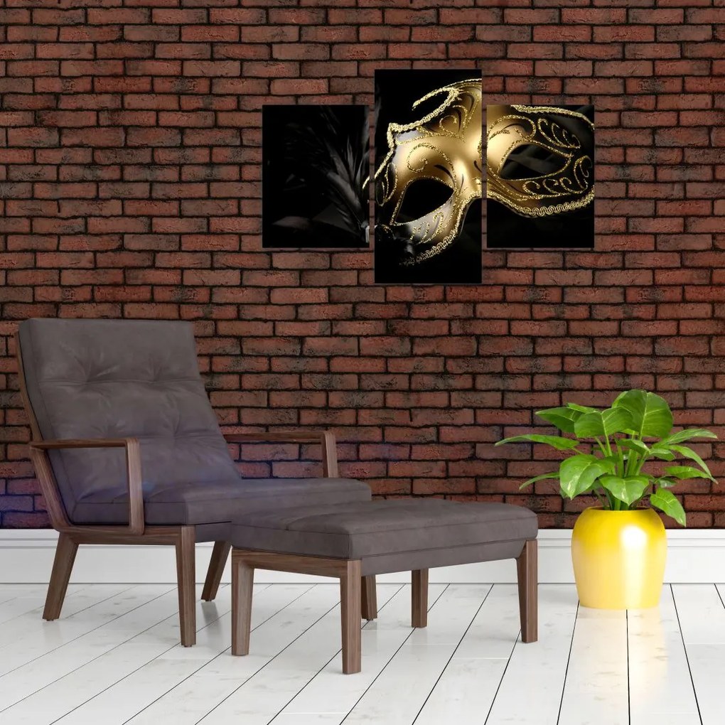 Tablou masca aurie (90x60 cm)