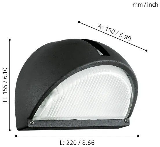 EGLO 89767 - Corp de iluminat perete exterior ONJA 1xE27/60W