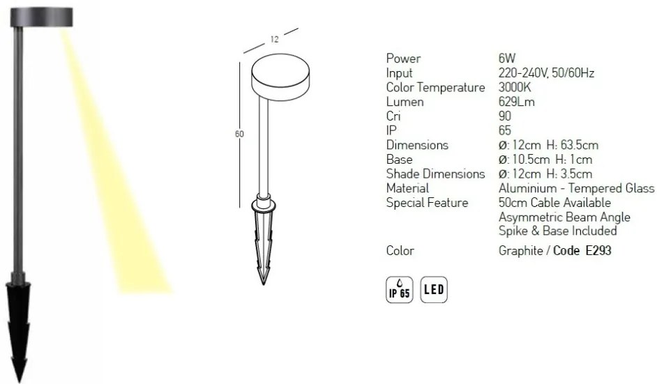 Proiector LED cu tarus iluminat exterior decorativ IP65 Samy