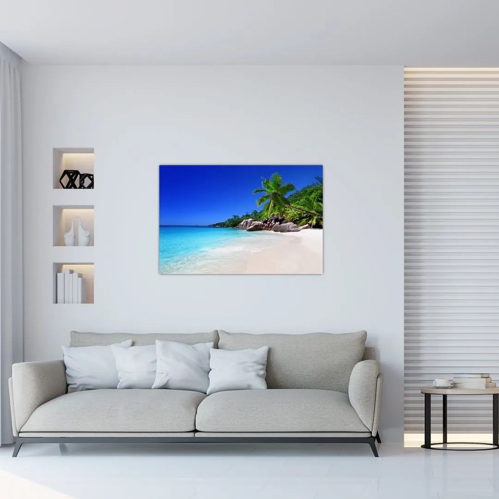 Tablou cu plaja pe insula Praslin (90x60 cm)