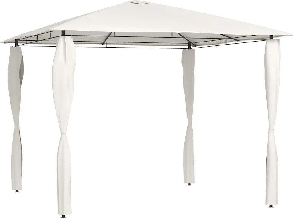 vidaXL Pavilion cu huse pentru stâlpi, crem, 3x3x2,6 m, 160 g/m²