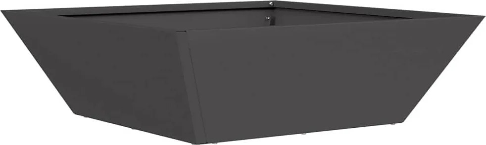 vidaXL Vază pentru Grădină Negru 50 x 50 x 15 cm Oțel laminat la rece