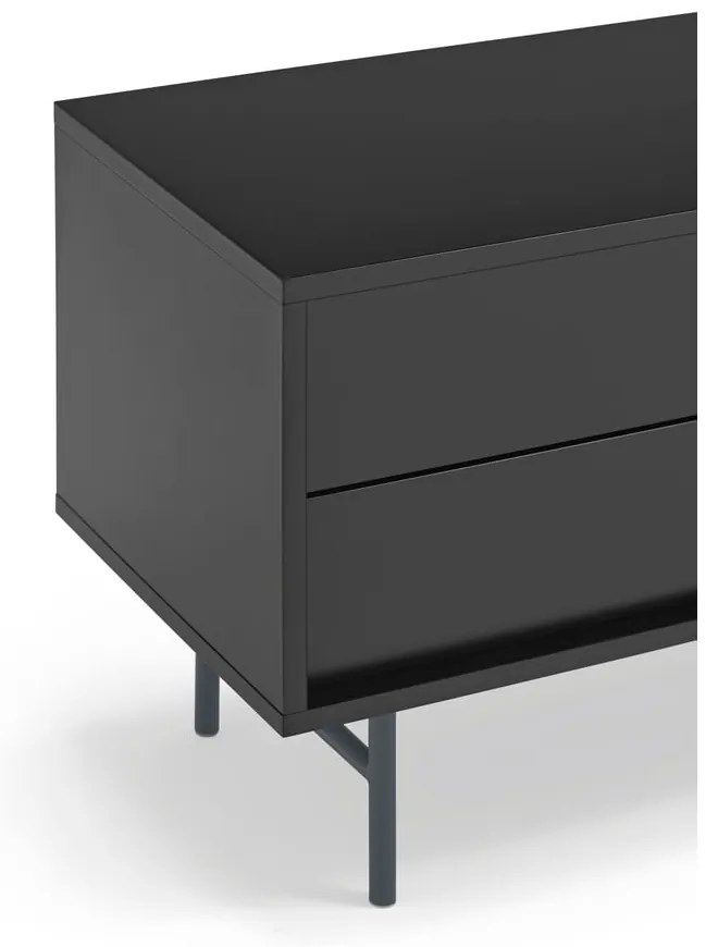 Comodă TV neagră-gri antracit 180x56 cm Nube – Teulat