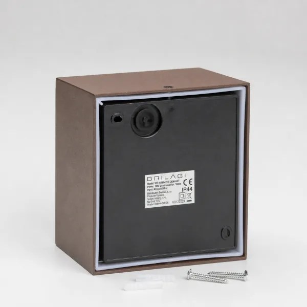 Brilagi-LED Aplică de exterior cu senzor TERNI, LED 12W, 230V, maro, IP44
