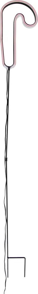 Lumină neon de Crăciun roșie în formă de acadea, cu LED și timer IP44 - Fura