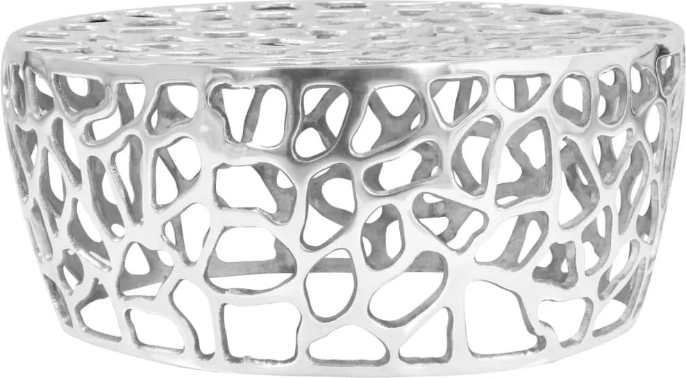 vidaXL Măsuță de cafea, argintiu, 70 x 30 cm, aluminiu turnat
