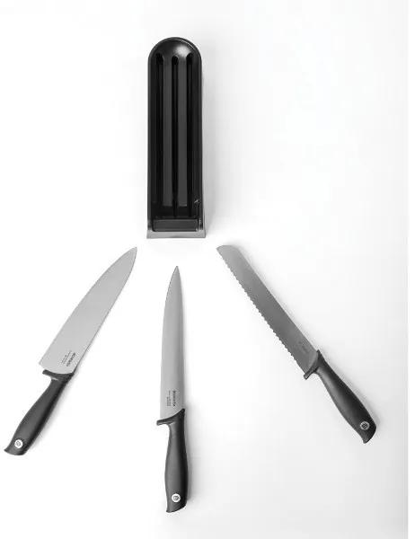 Bloc depozitare cu 3 cuțite Brabantia Tasty+ Dark Grey 1001176