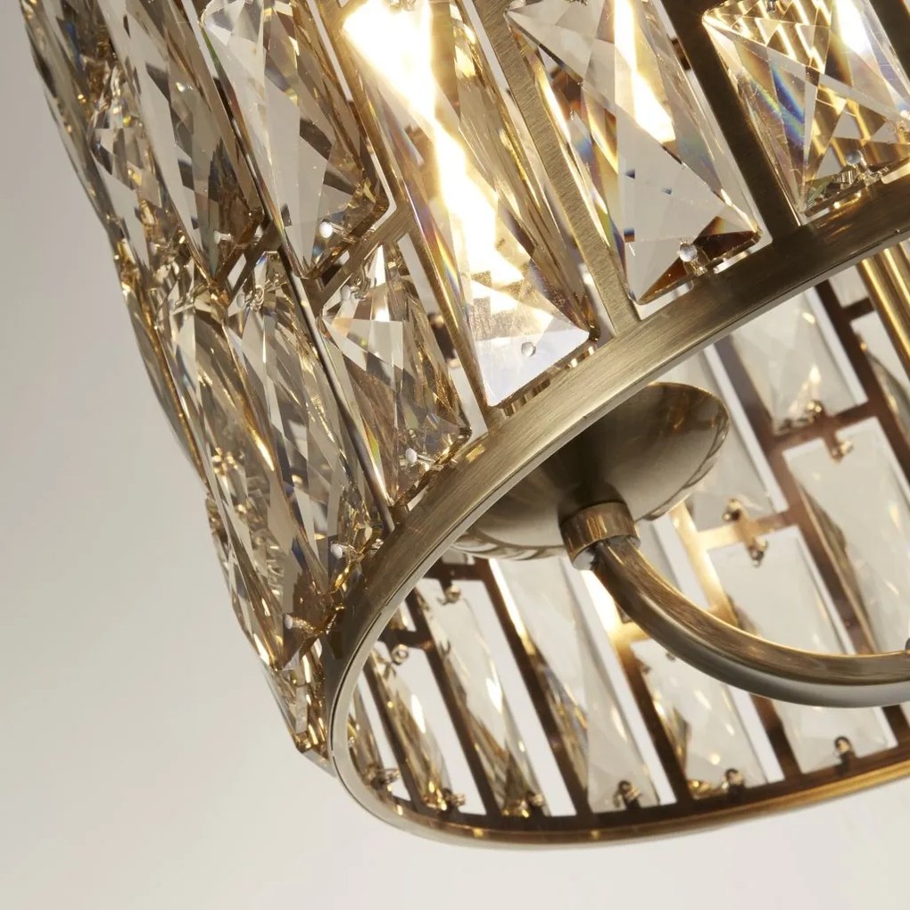 Lustra eleganta design modern Bijou 3Lt alama antic/ champagne